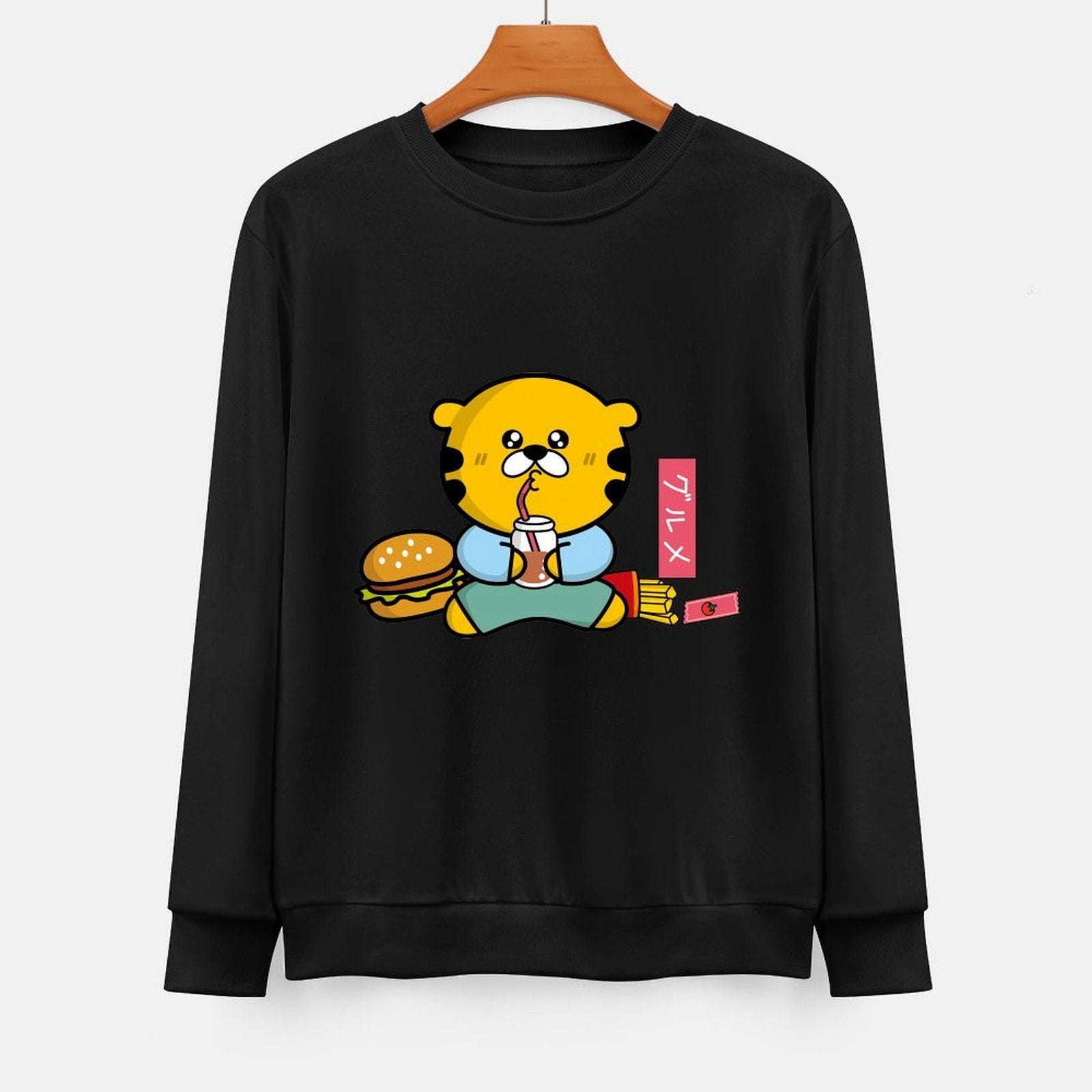 Front Patterned Long Sleeve TopCrisp Print Print-Ready